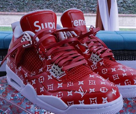 louis vuitton supreme shoes red|Louis Vuitton supreme foulard.